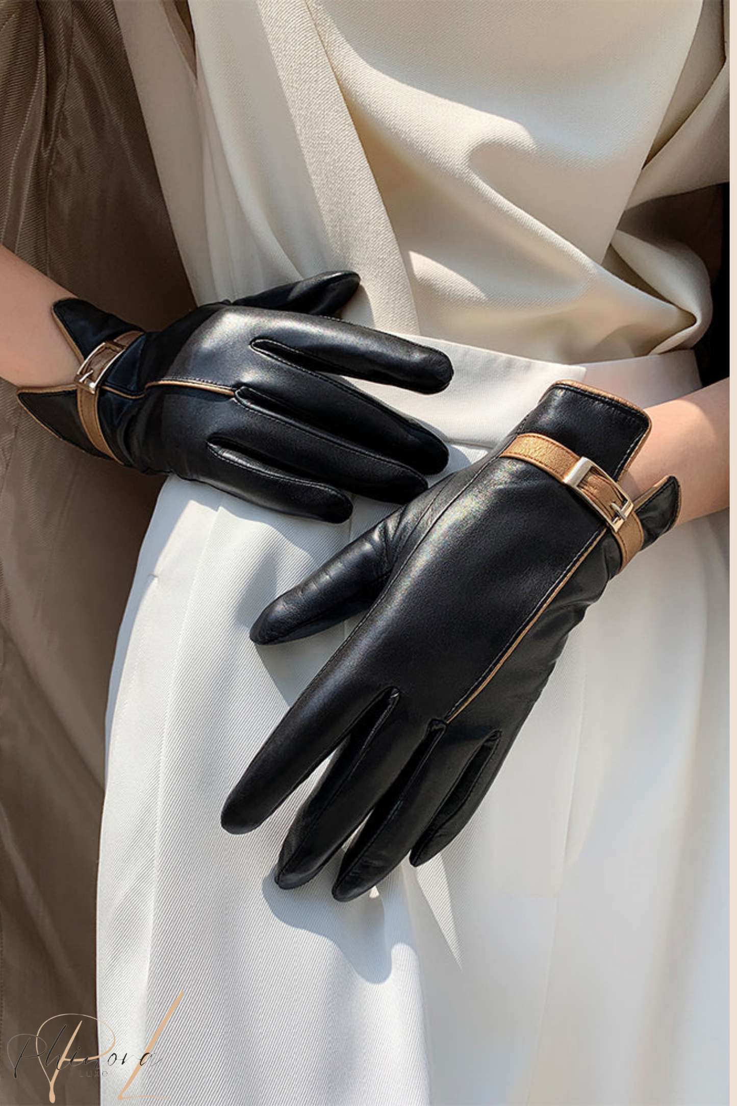 Allegra | Luxe Touchscreen Leather Gloves