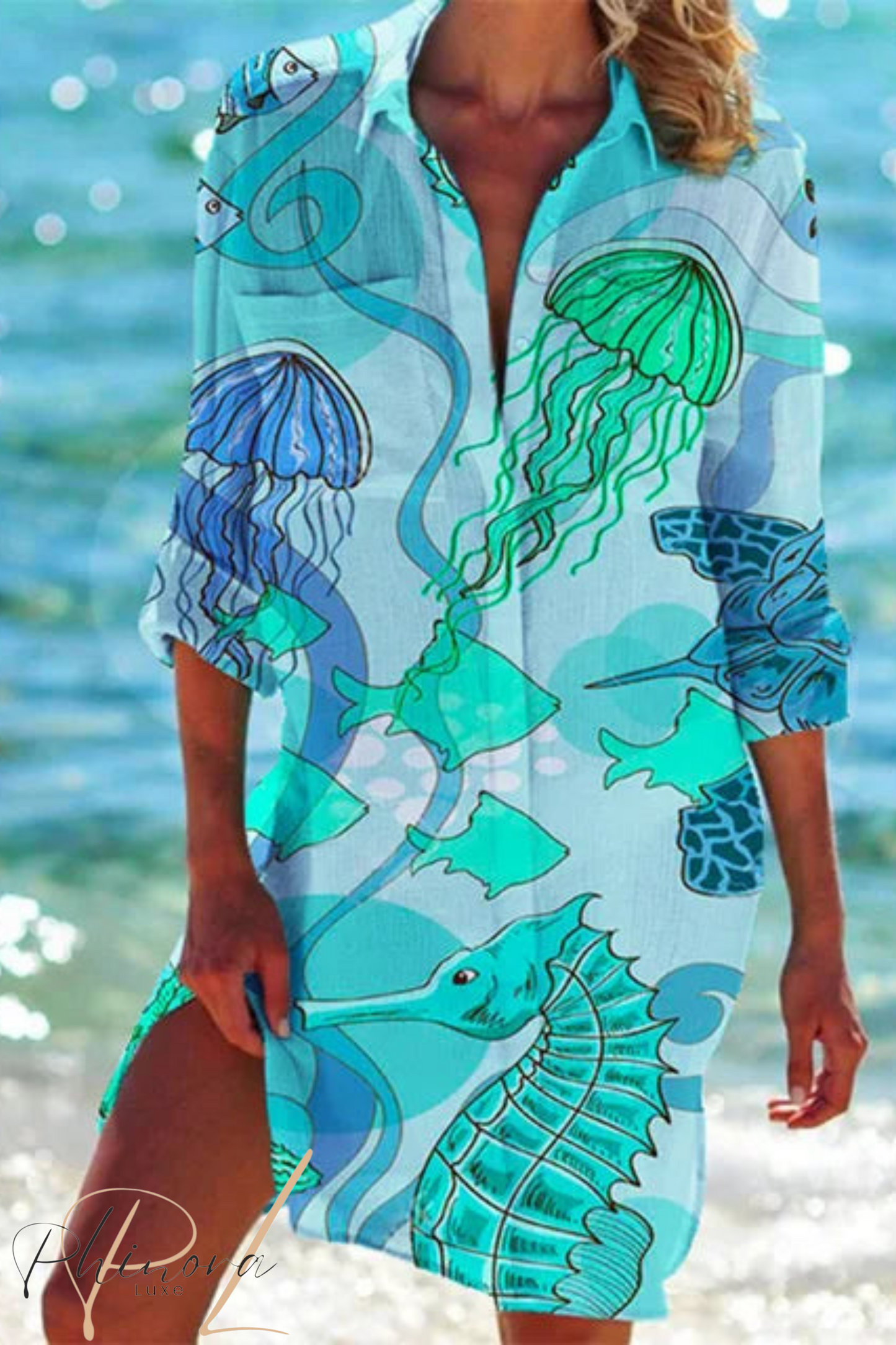 Elva | Ocean Dream Shirt Dress