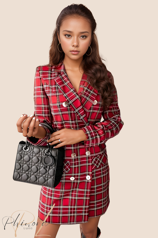 Eva | Plaid Power Suit