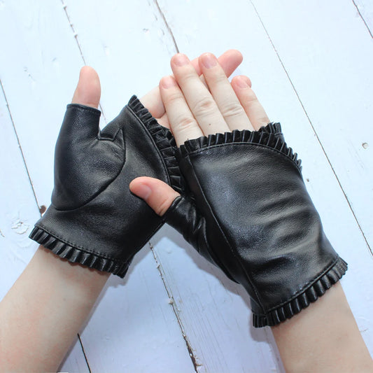 Nina | Luxe Leather Fingerless Gloves