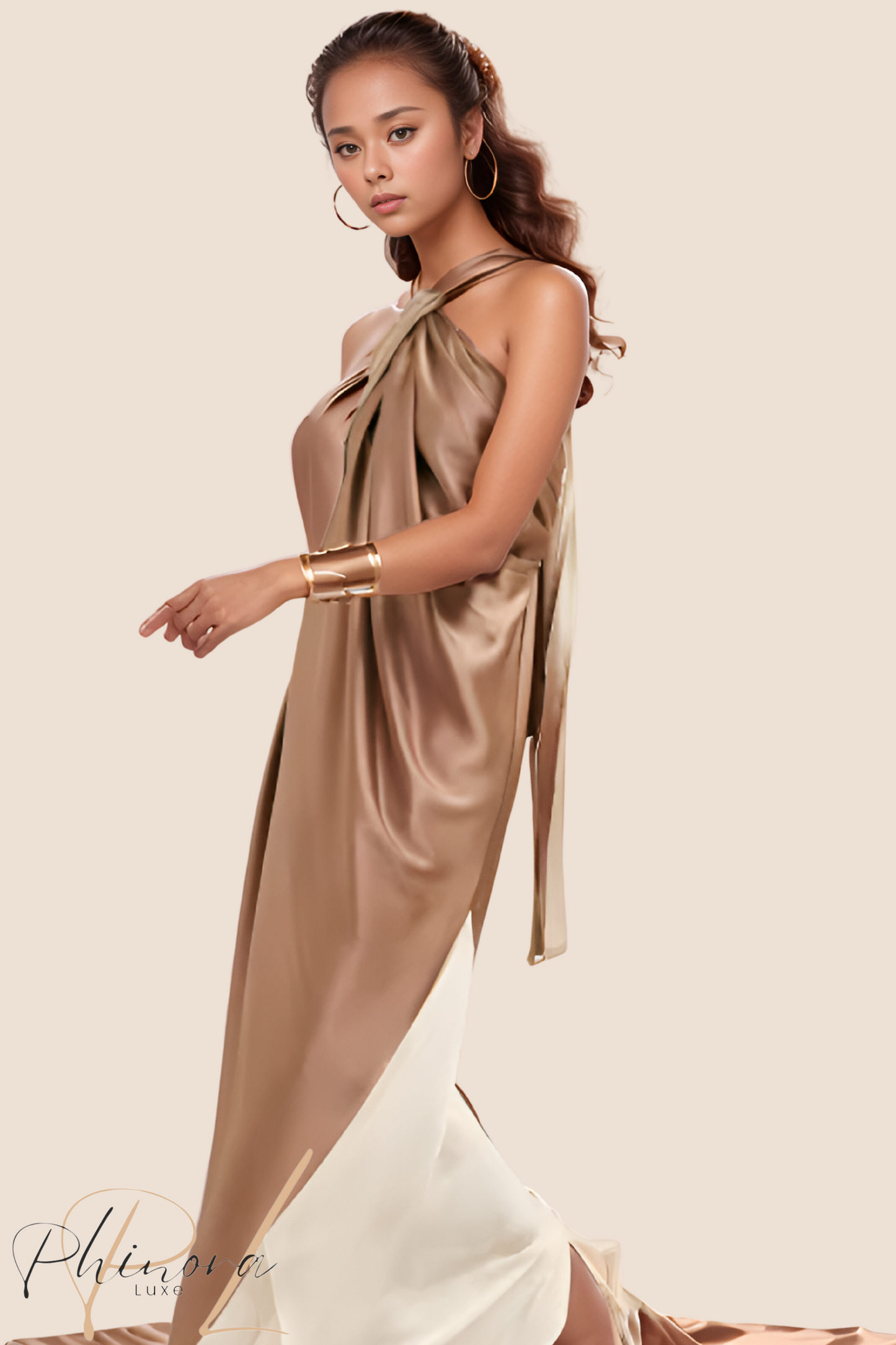 Siena | Satin Halter Maxi Dress